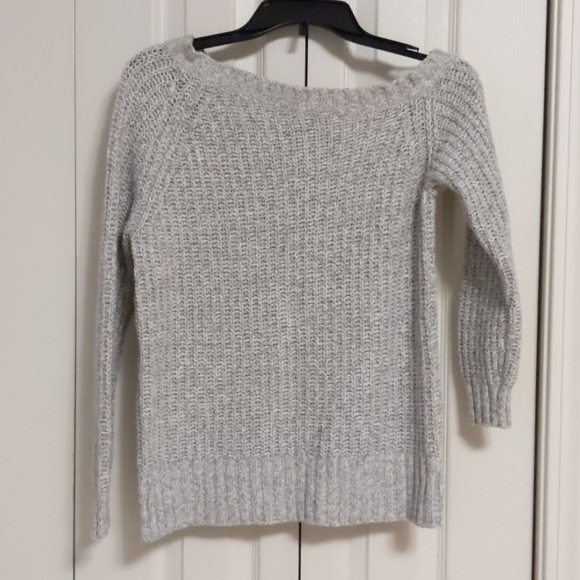 American Eagle off shoulder sweater XS grey gray